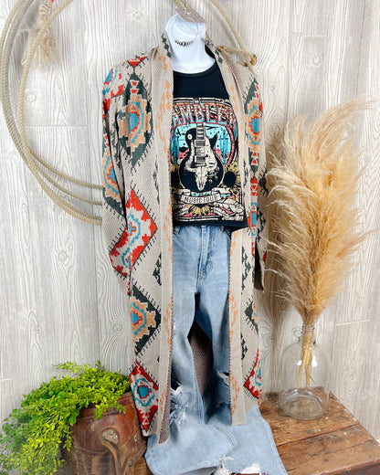 Aztec Western Sweater Duster