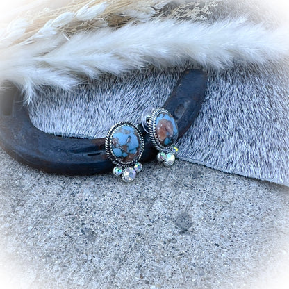 Royal Western Everyday Stud Earrings - Mixed Turquoise