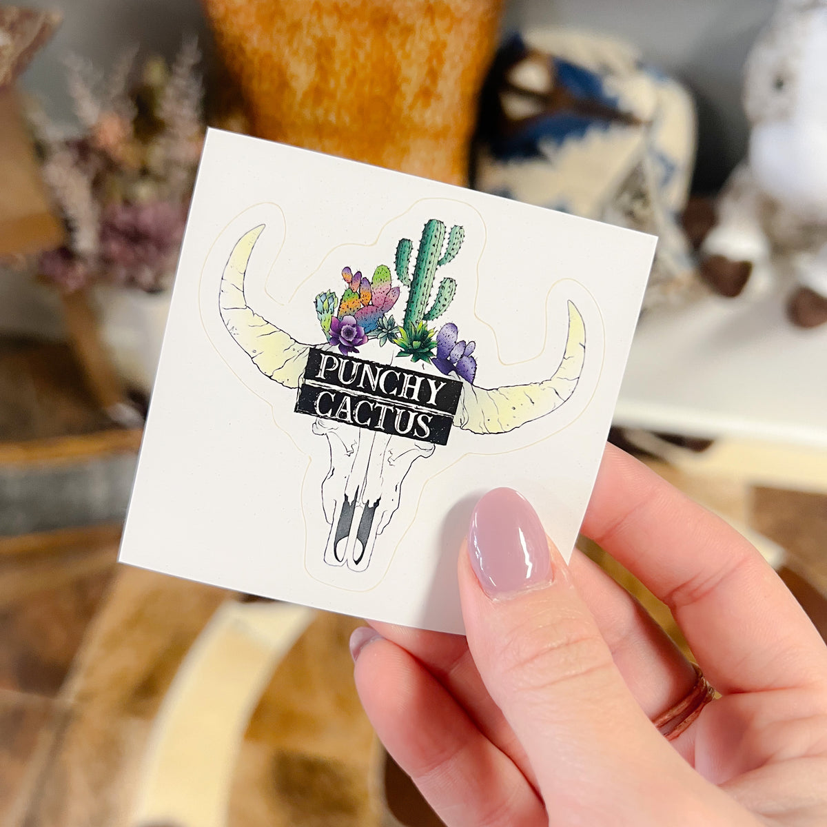 Punchy Cactus Western Sticker