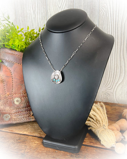 Western Cowboy Hat Necklace - Mini