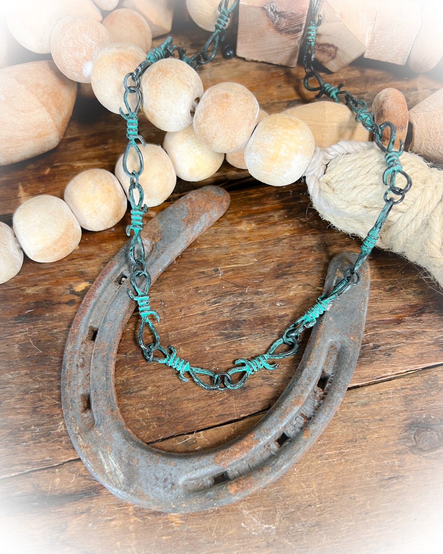 Barbed Wire Necklace - Patina