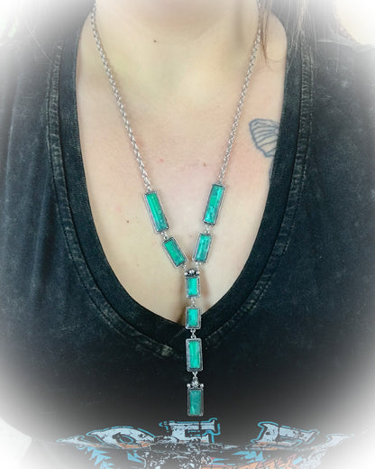 Jolene Lariat Necklace - Teal