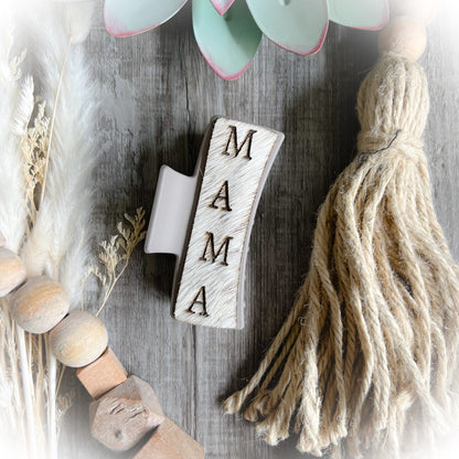 Mama Western Cowhide Claw Clips