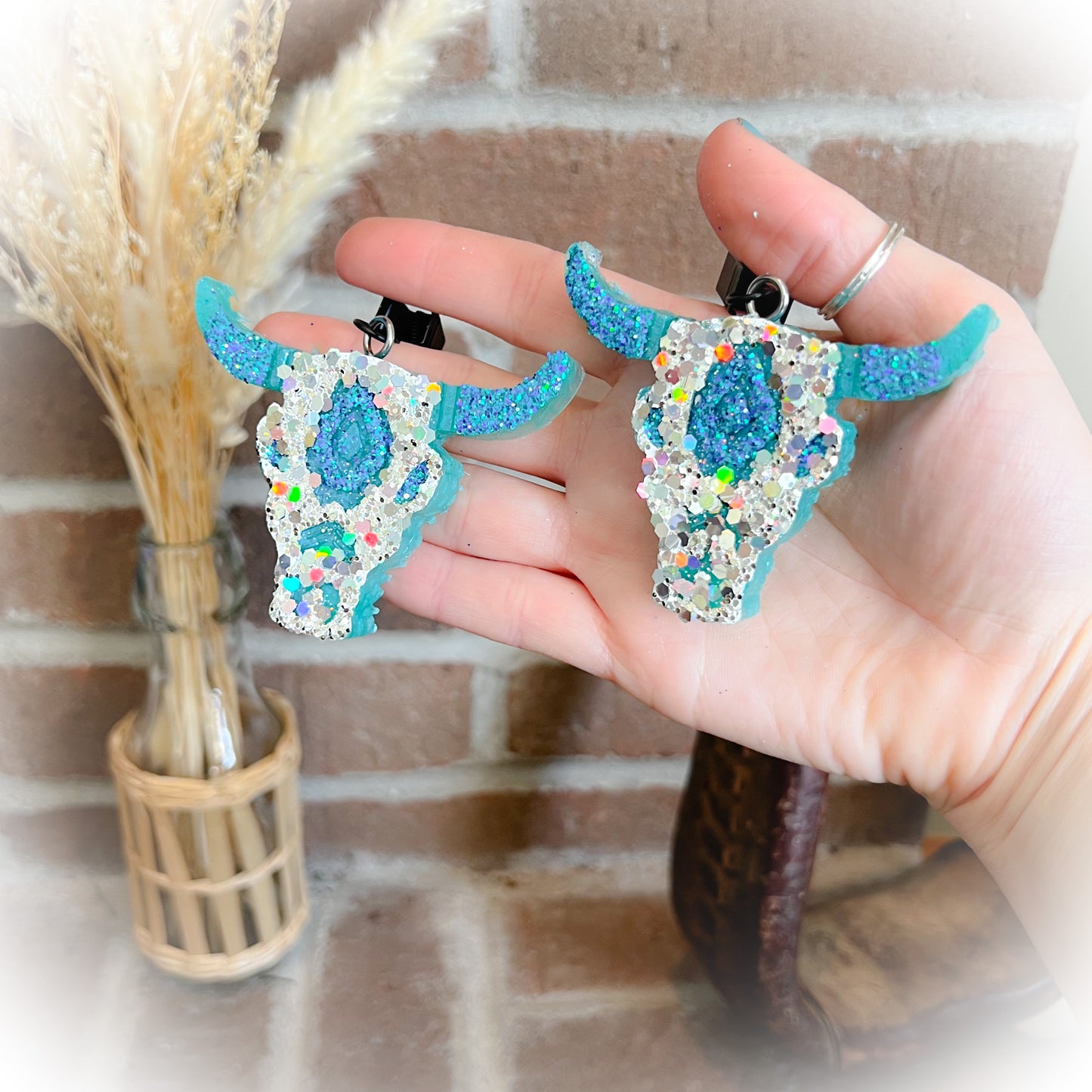 Bull Skull Car Freshie Vent Clips - Multiple Scents & Designs