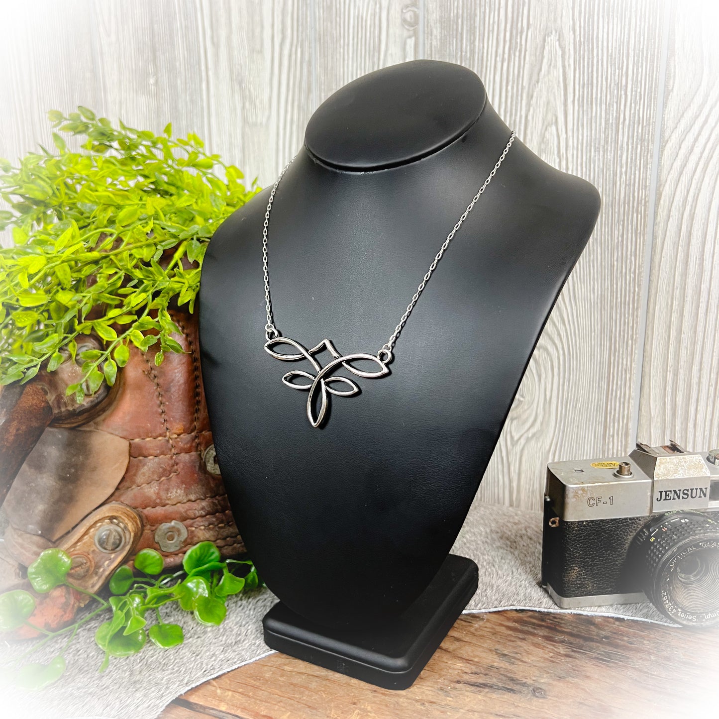 All Laced Up Boot Stitch Necklace – Silver