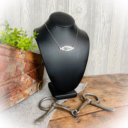 Cavern Western Aztec Bar Necklace | Western Aztec Pendant Necklac