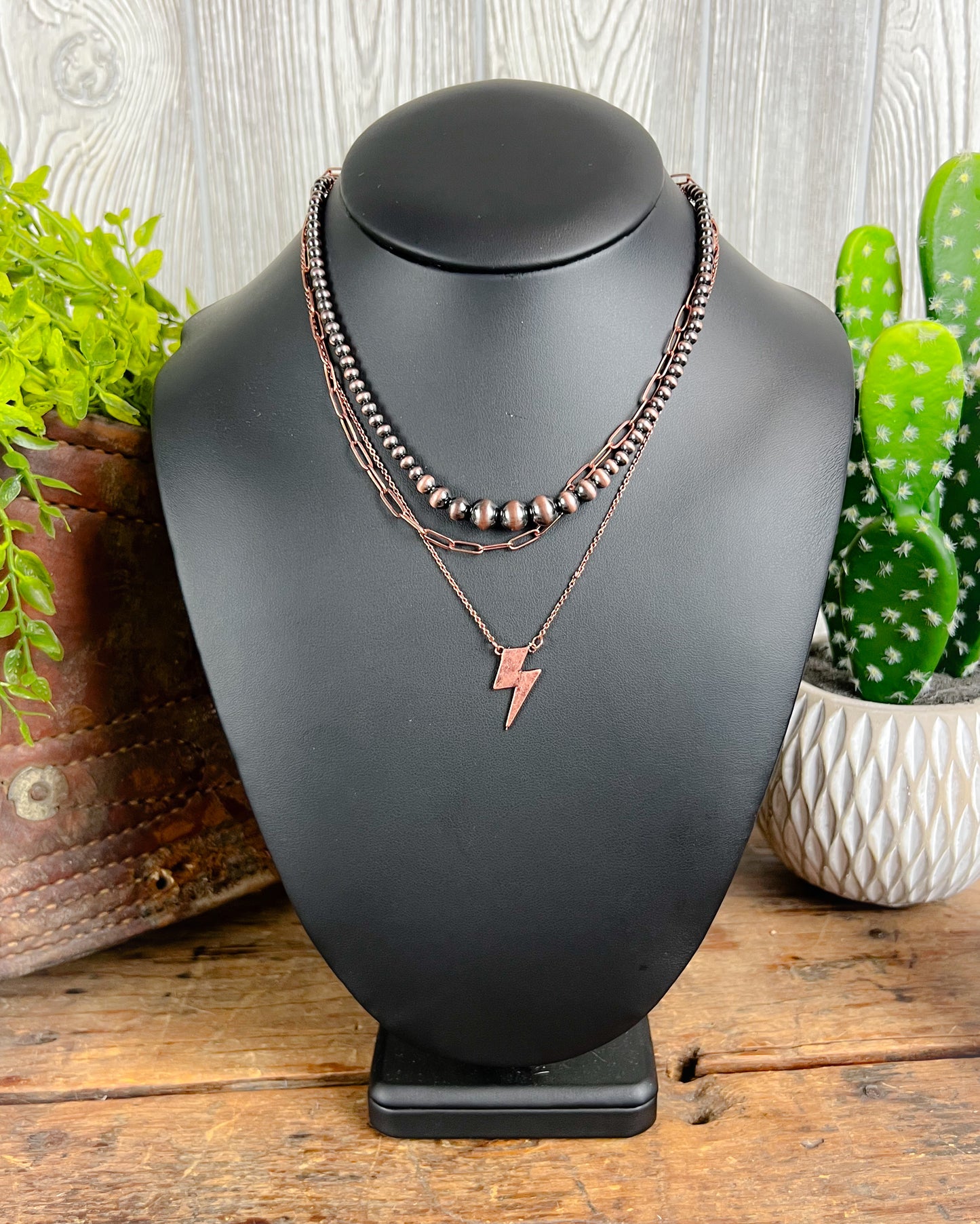 Thunder Lightning Bolt Layered Necklace - Multiple Colors