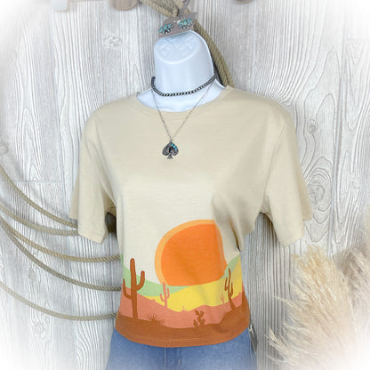 Desert Scene Cropped Tee