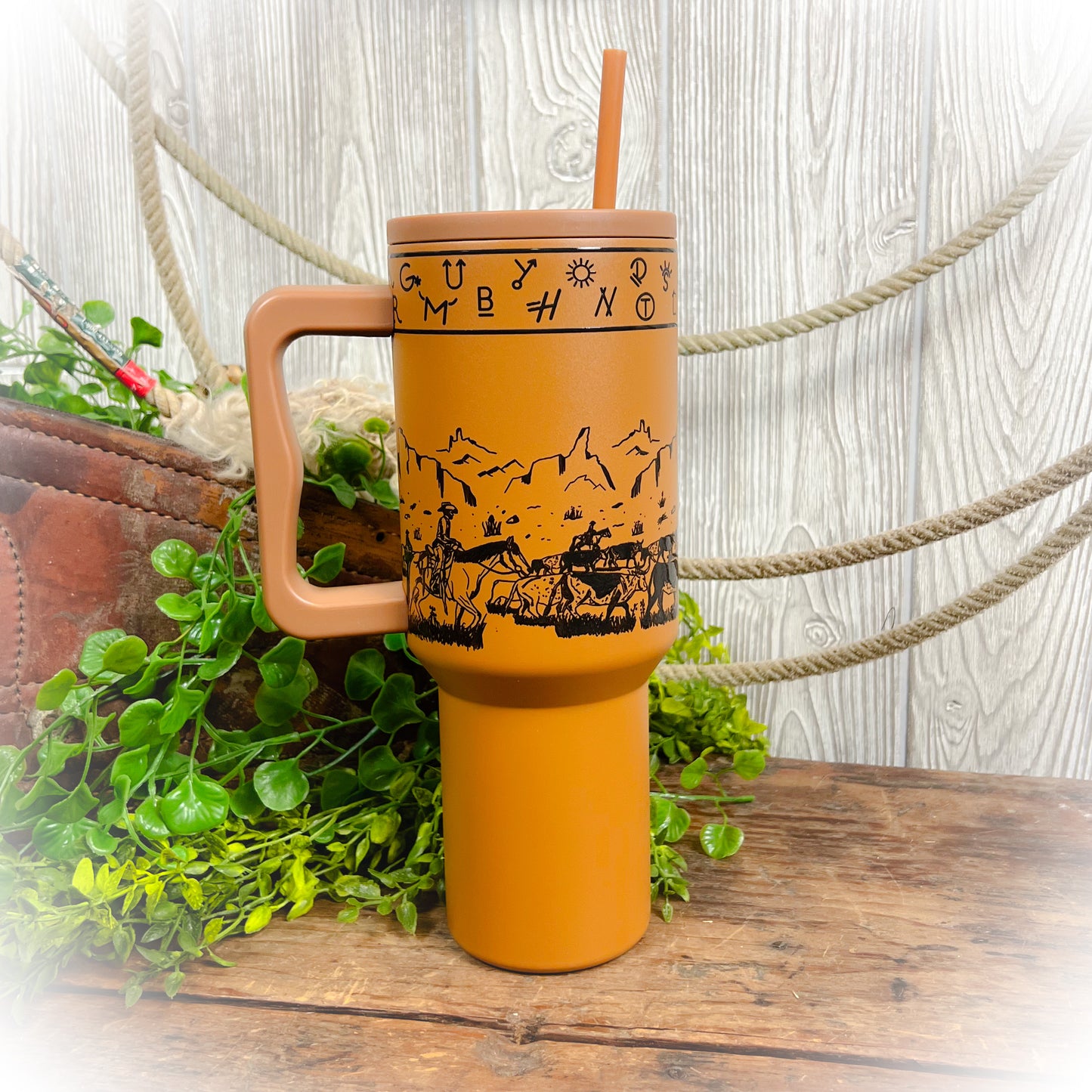 Cowboy Cattle Drive Stainless Steel Tumbler - 40oz