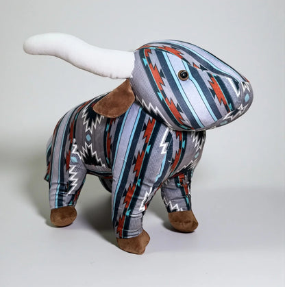 Longhorn Bull Western Plushie – Multiple Colors | 18" x 12" | Limited-Time Doorbuster