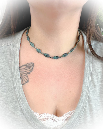 Western Feather Choker Necklace - Multiple Colors