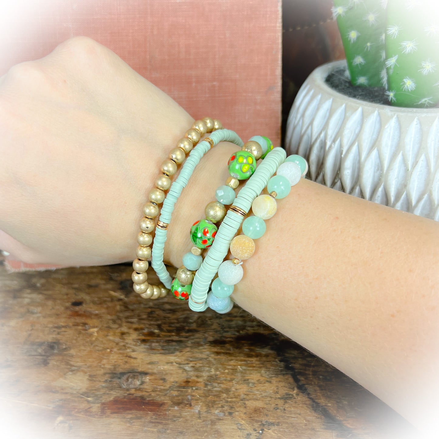 Boho Bracelet Set - Mint