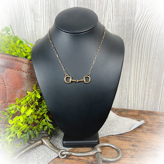 Simple Western Horse Snaffle Bit - Gold