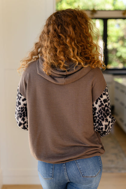 Here And There Leopard Print Hoodie - Online Exclusive