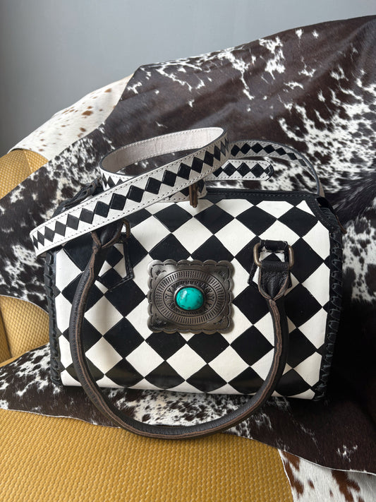 Sailor Checkered Western Medium Speedy Bag