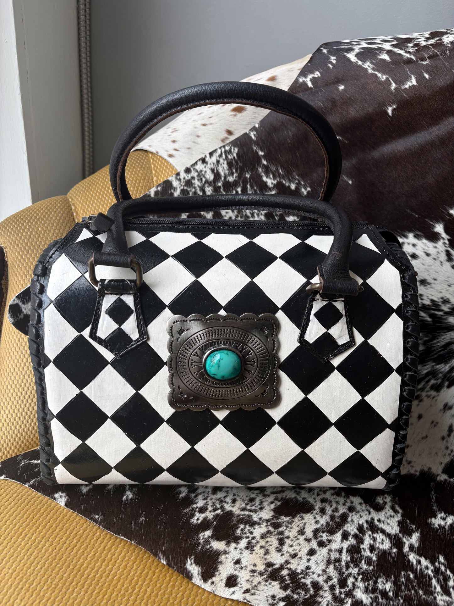 Sailor Checkered Western Medium Speedy Bag