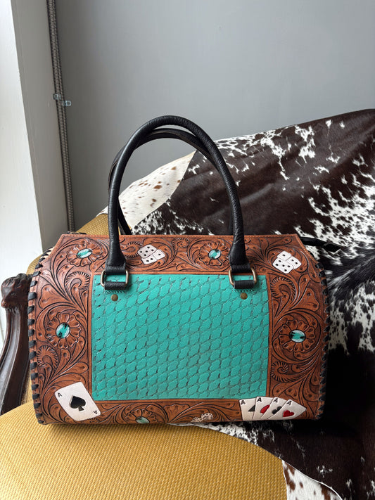 Gambling Tooled Large Speedy Bag