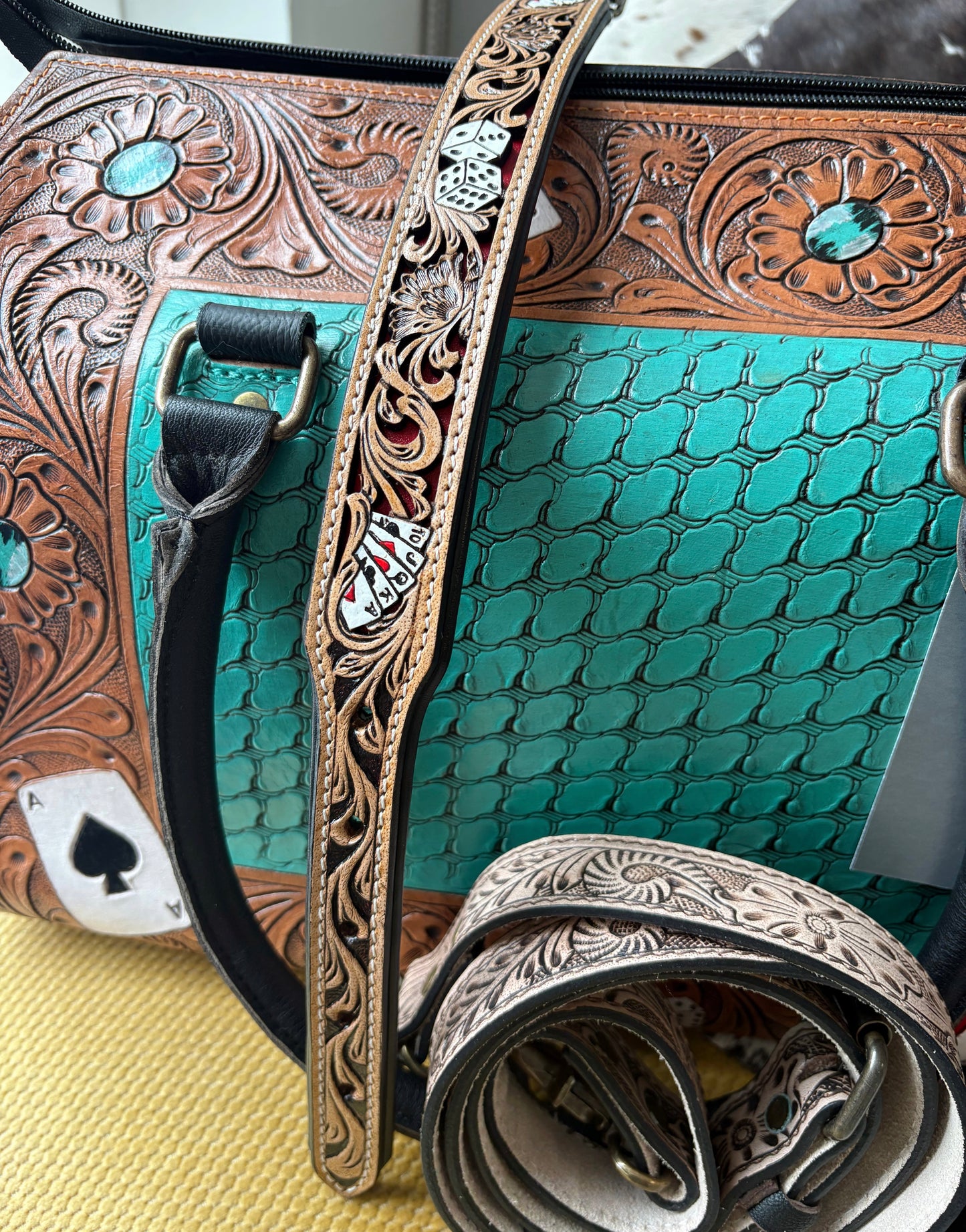 Gambling Tooled Large Speedy Bag