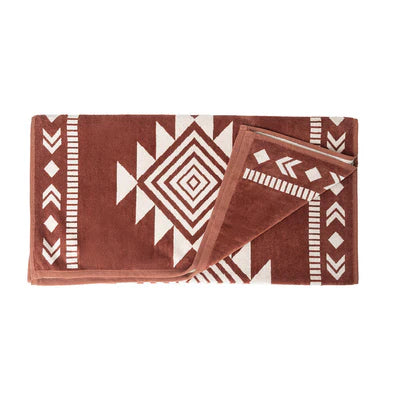 Rustic Boho Aztec Print Western Towel