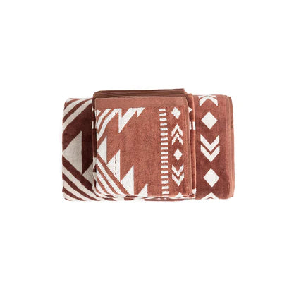 Rustic Boho Aztec Print Western Towel