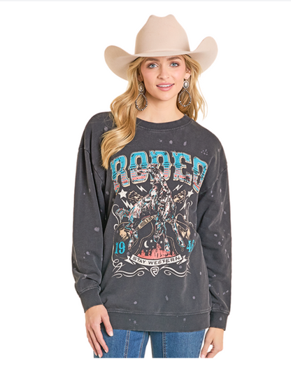 Stay Western Graphic Crewneck Sweater