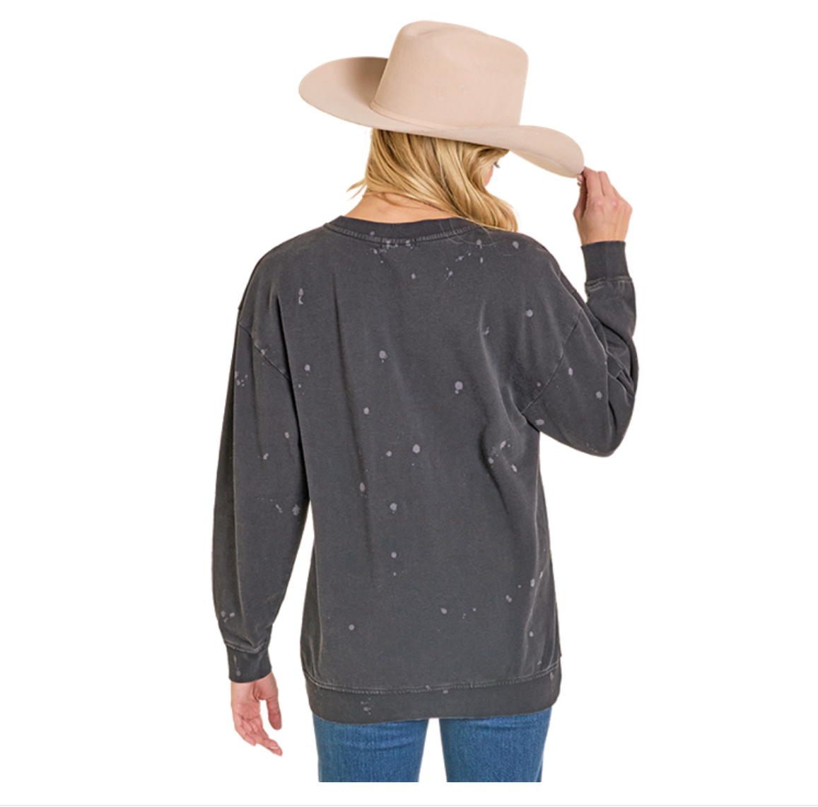 Stay Western Graphic Crewneck Sweater