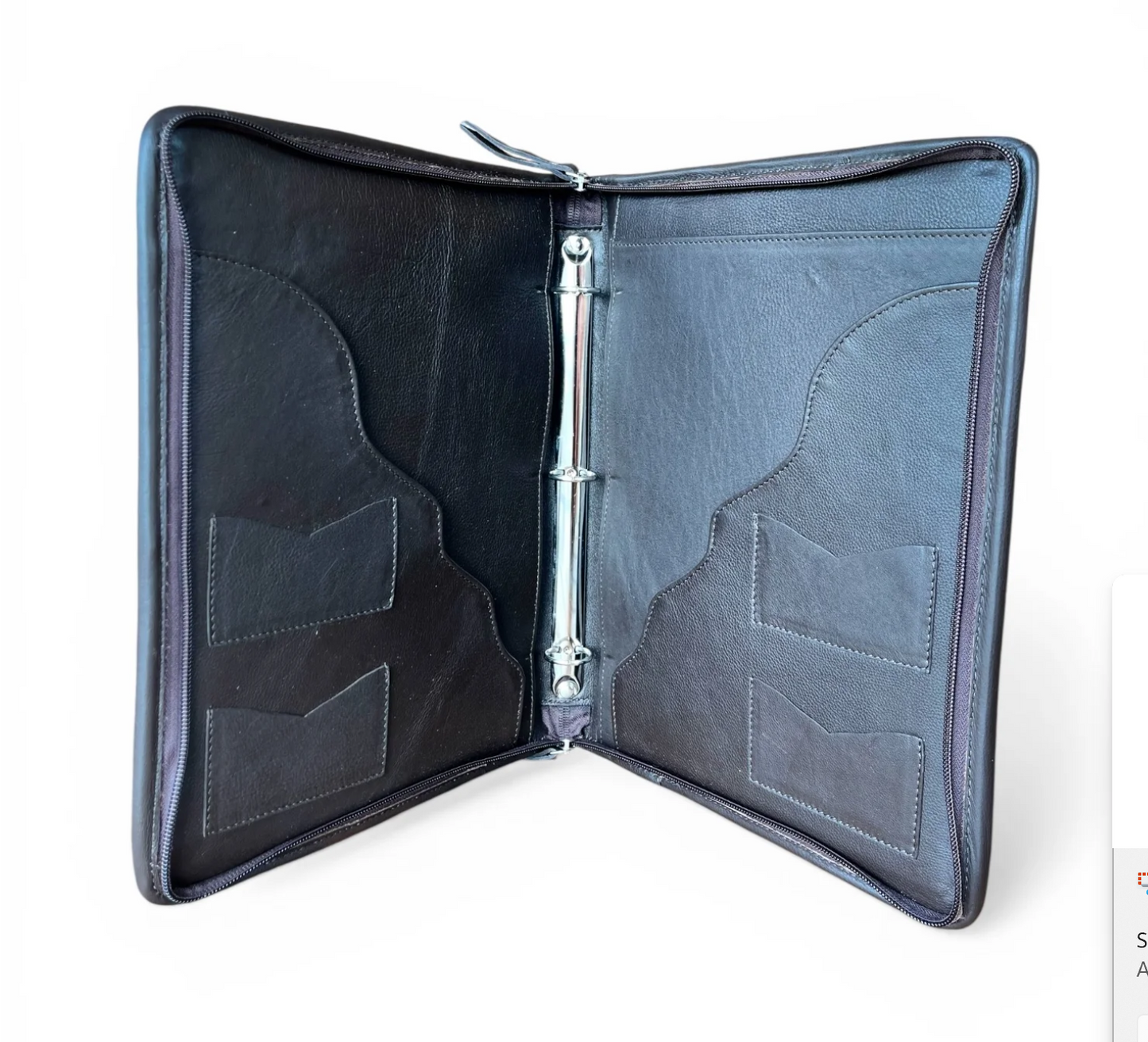 Business Cowboy Western Organizer Binder | Full Zip Leather Portfolio | Document Holder & Notebook Case | Punchy Cactus