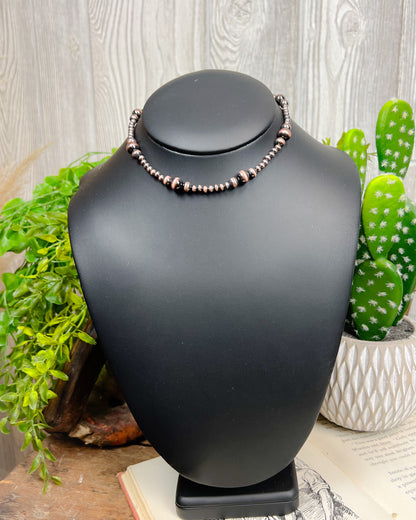 bronze faux navajo pearl chocker necklace | punchy cactus | western boutique | western necklace 