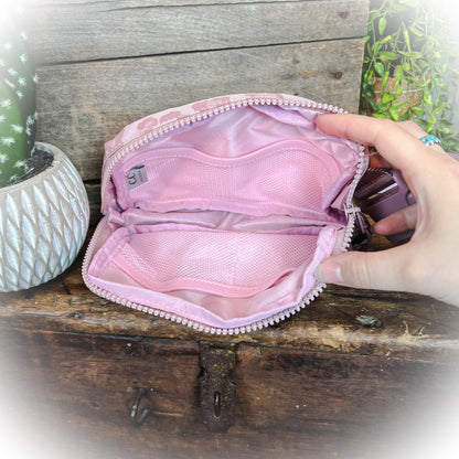 Cheetah Print Belt Bag - Rose Pink