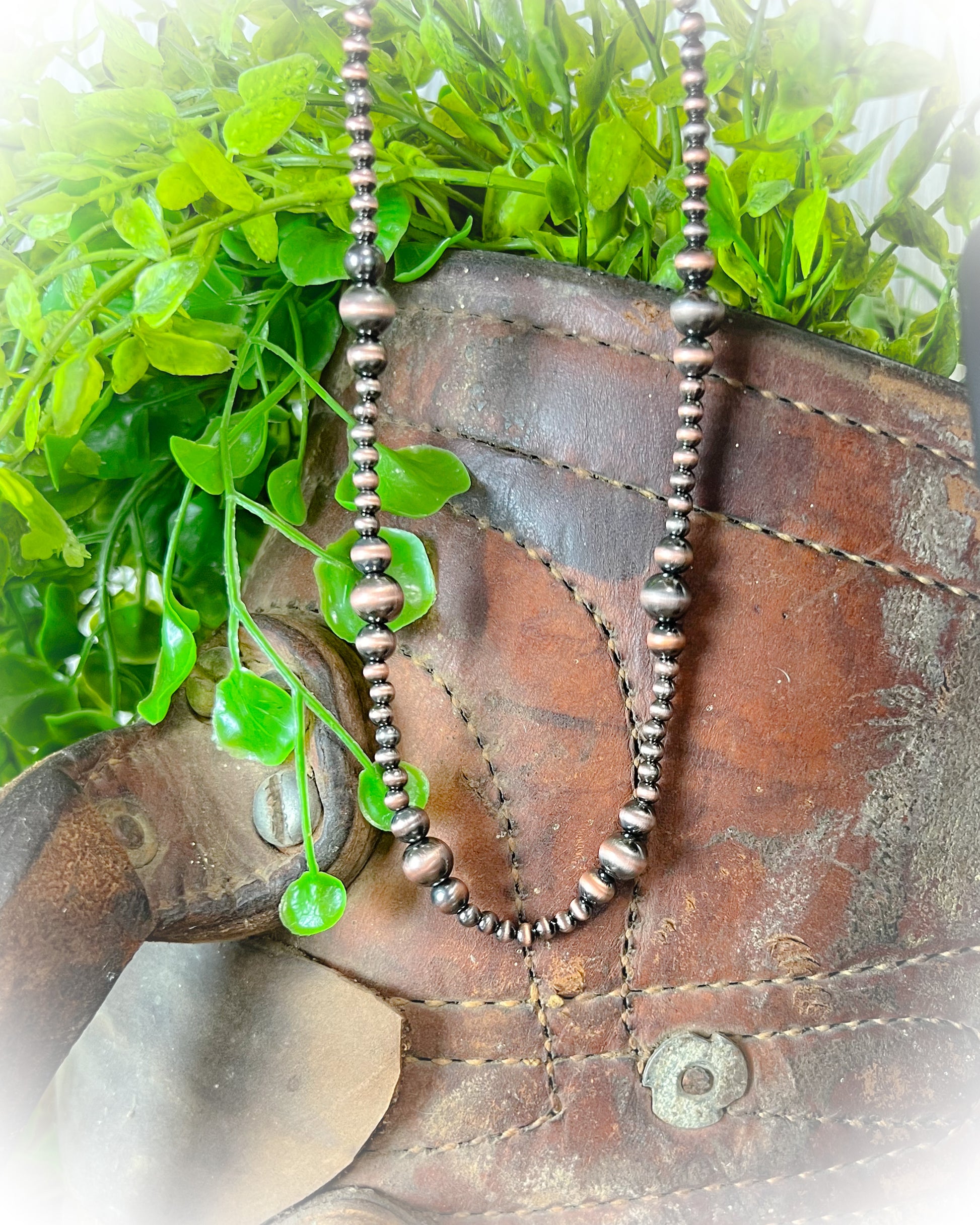 bronze faux navajo pearl chocker necklace | punchy cactus | western boutique | western necklace 