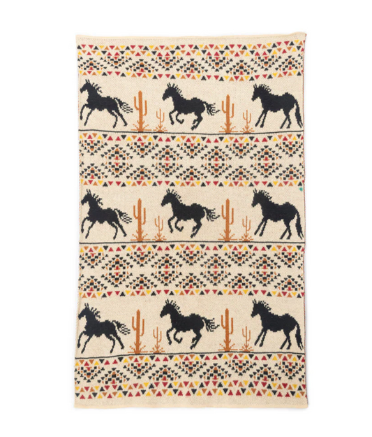 Stallion Spirit Western Knitted Cotton Kitchen Towel - Set of 2