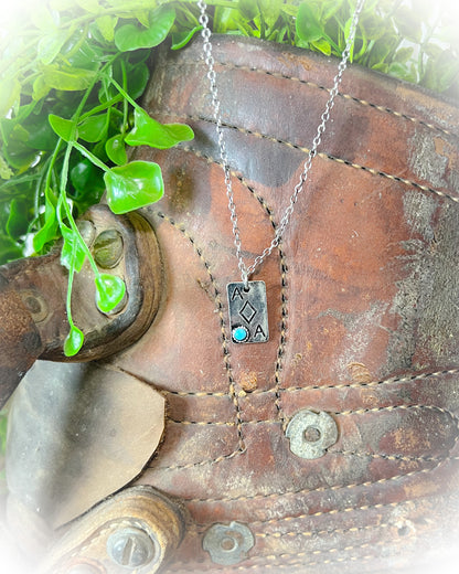 ace of diamonds western necklace | western boutique | small turquoise stone