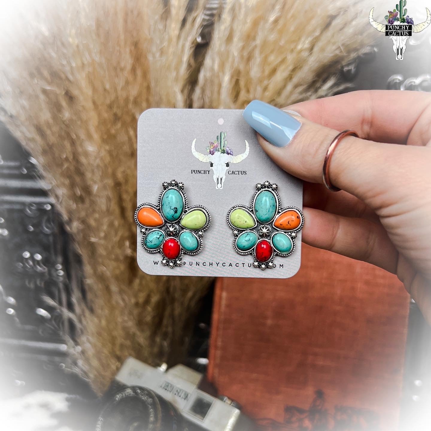 z-Rainbow Cluster Earrings
