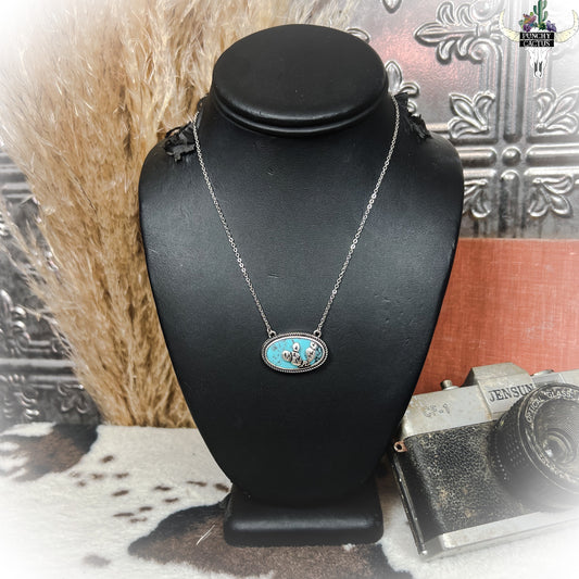Cactus Necklace - Turquoise
