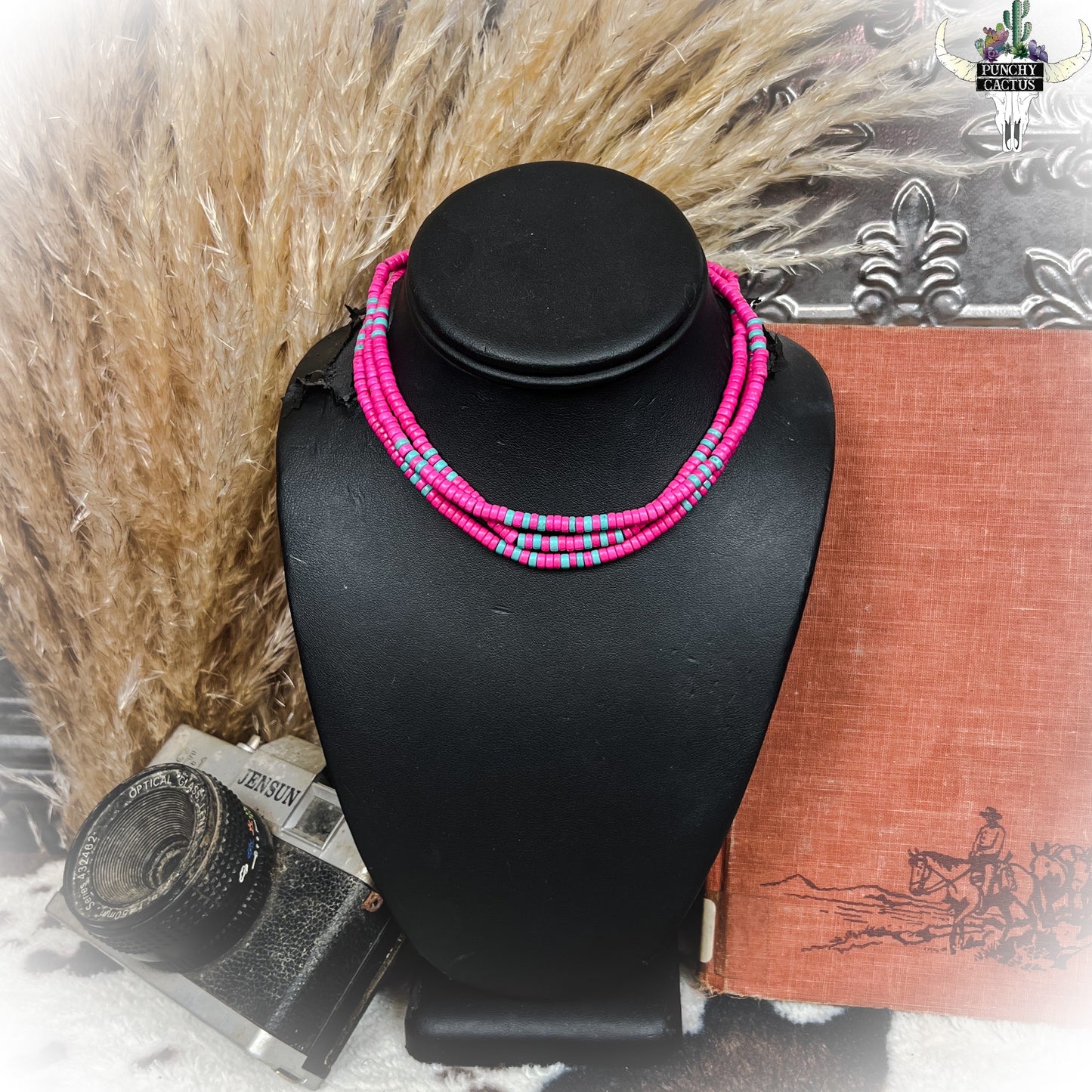 Soul Layered Necklace - Hot Pink