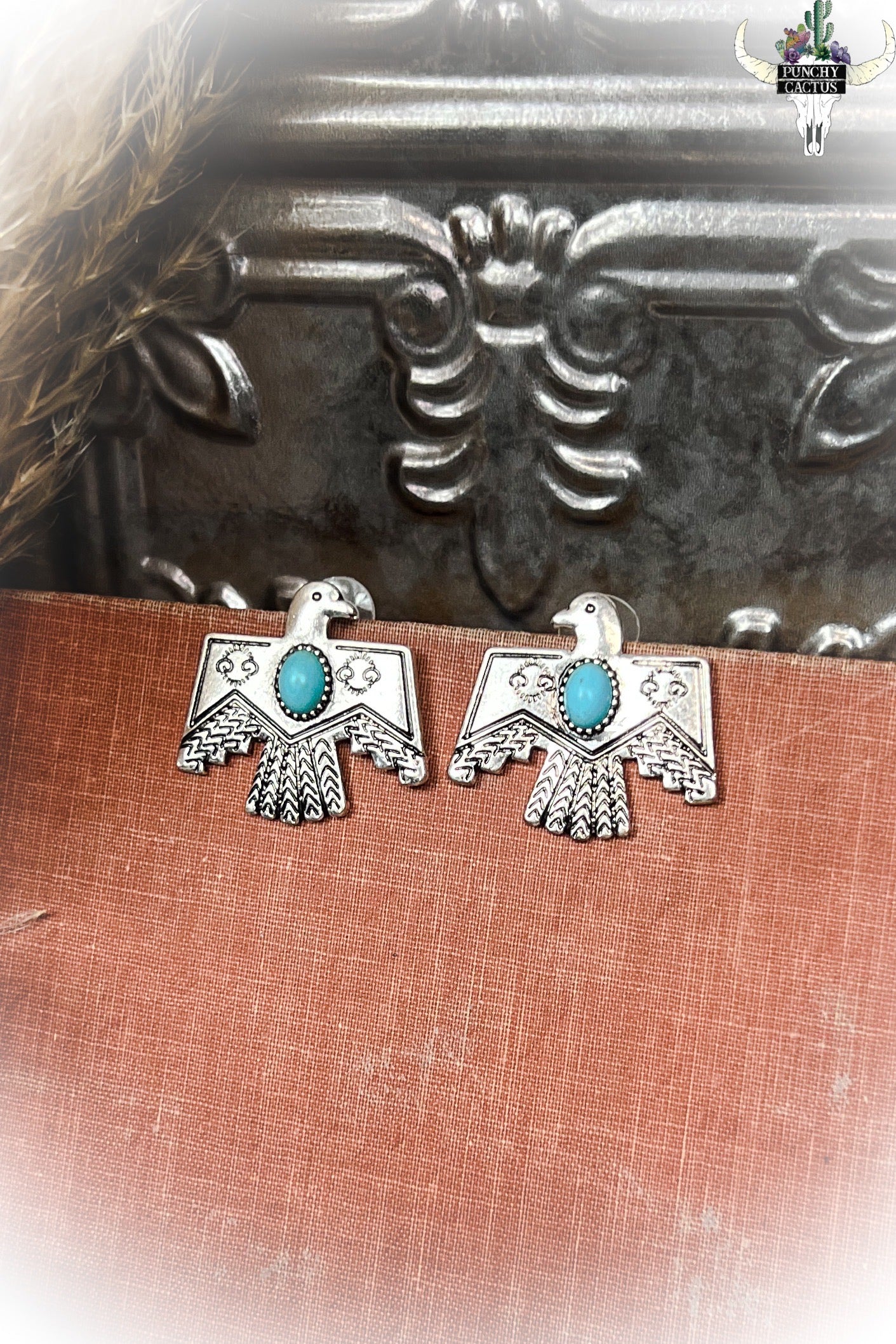 z-Thunderbird Stud Earrings - Turquoise