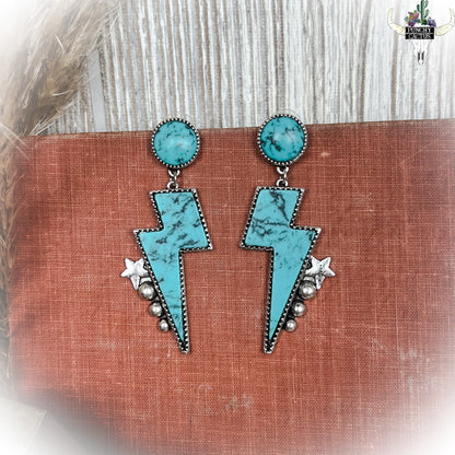 Rocker Babe Earrings - Turquoise