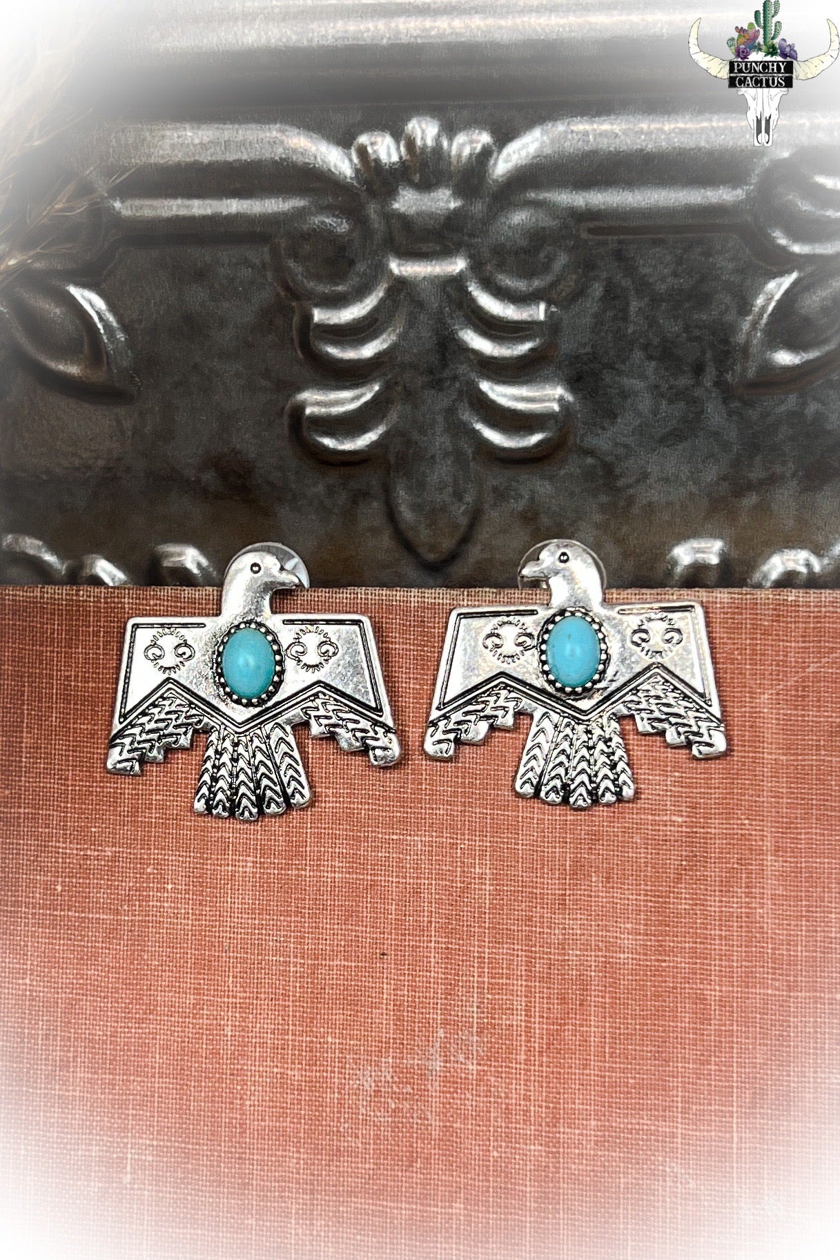 z-Thunderbird Stud Earrings - Turquoise