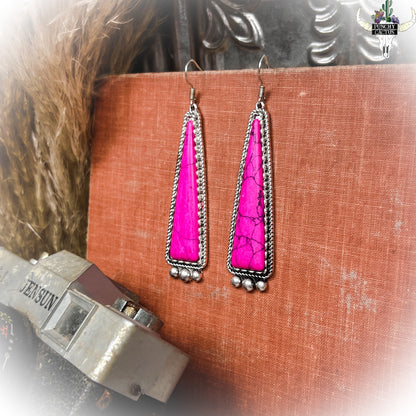 z-Know Better Earrings - Hot Pink