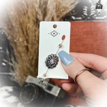 z-Western Concho Ear Pin - Silver