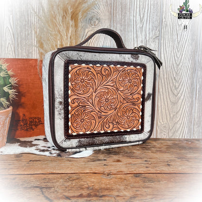 Tooled Leather Western Jewelry Case