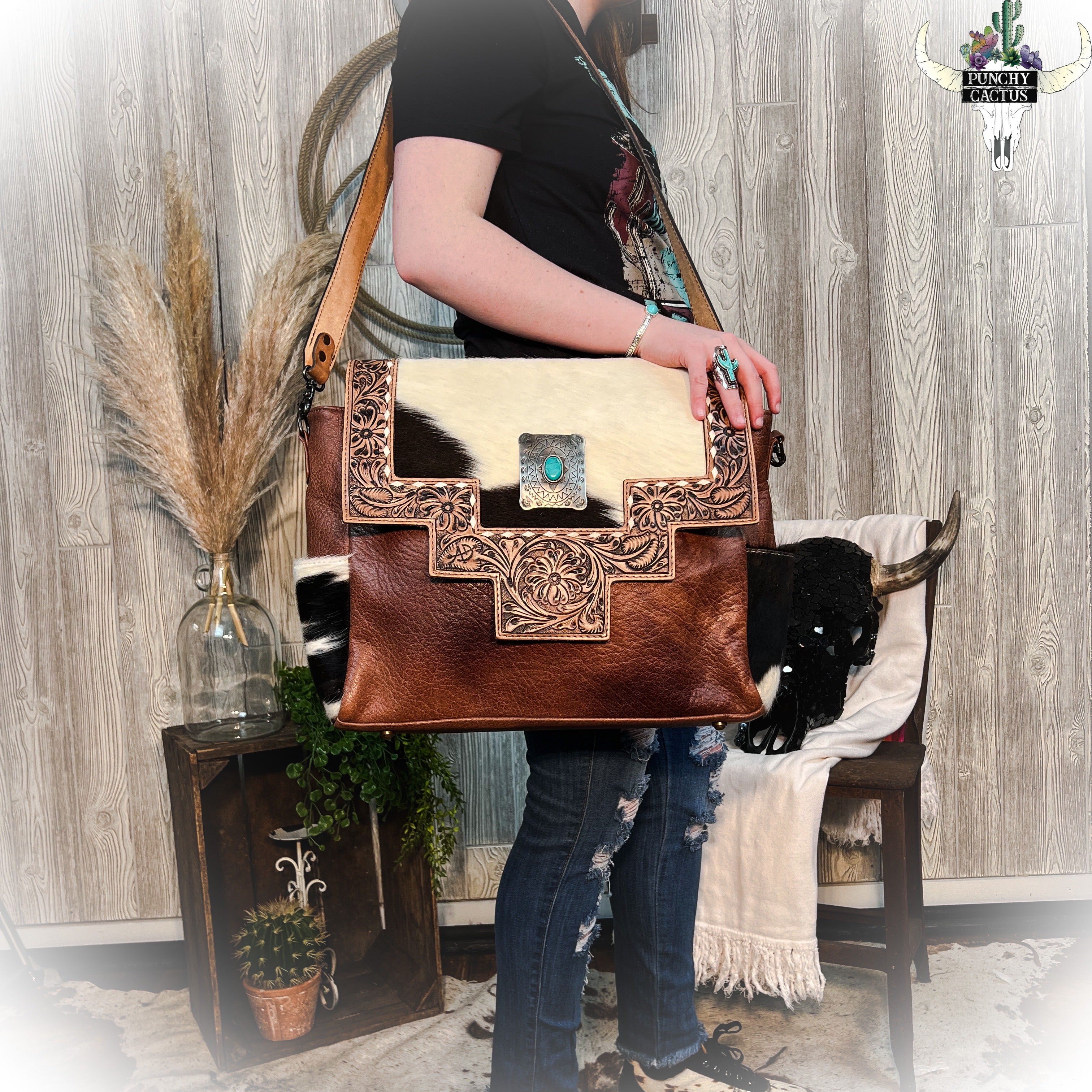 Concealed Carry Western Purse Punchy Cactus Western Boutique