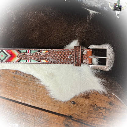 z-Roughstock - Beaded Leather Belt