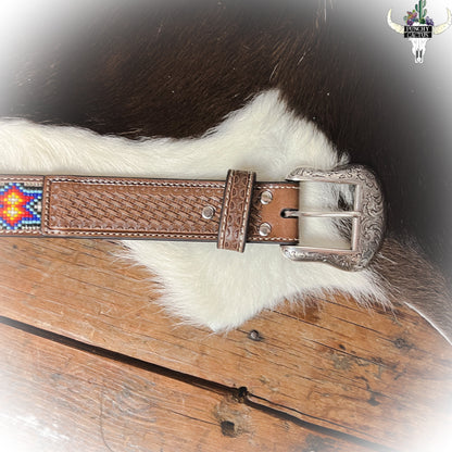 z-Outlaw - Beaded Leather Belt