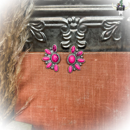 z-All Out Earrings - Hot Pink