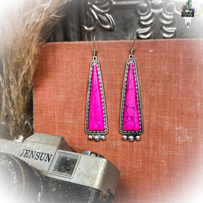 z-Know Better Earrings - Hot Pink