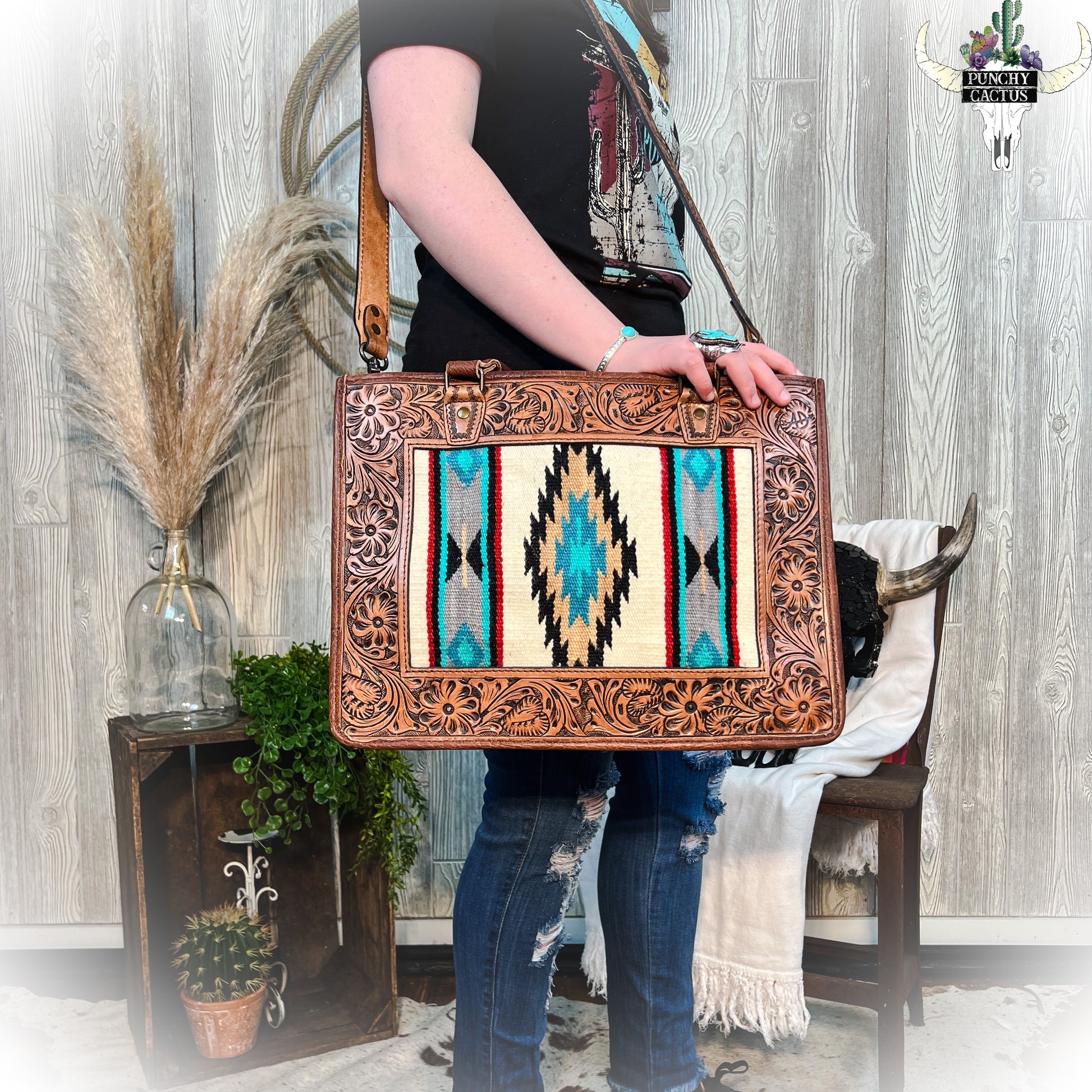 Concealed Carry Western Purse | Punchy Cactus | Western Boutique