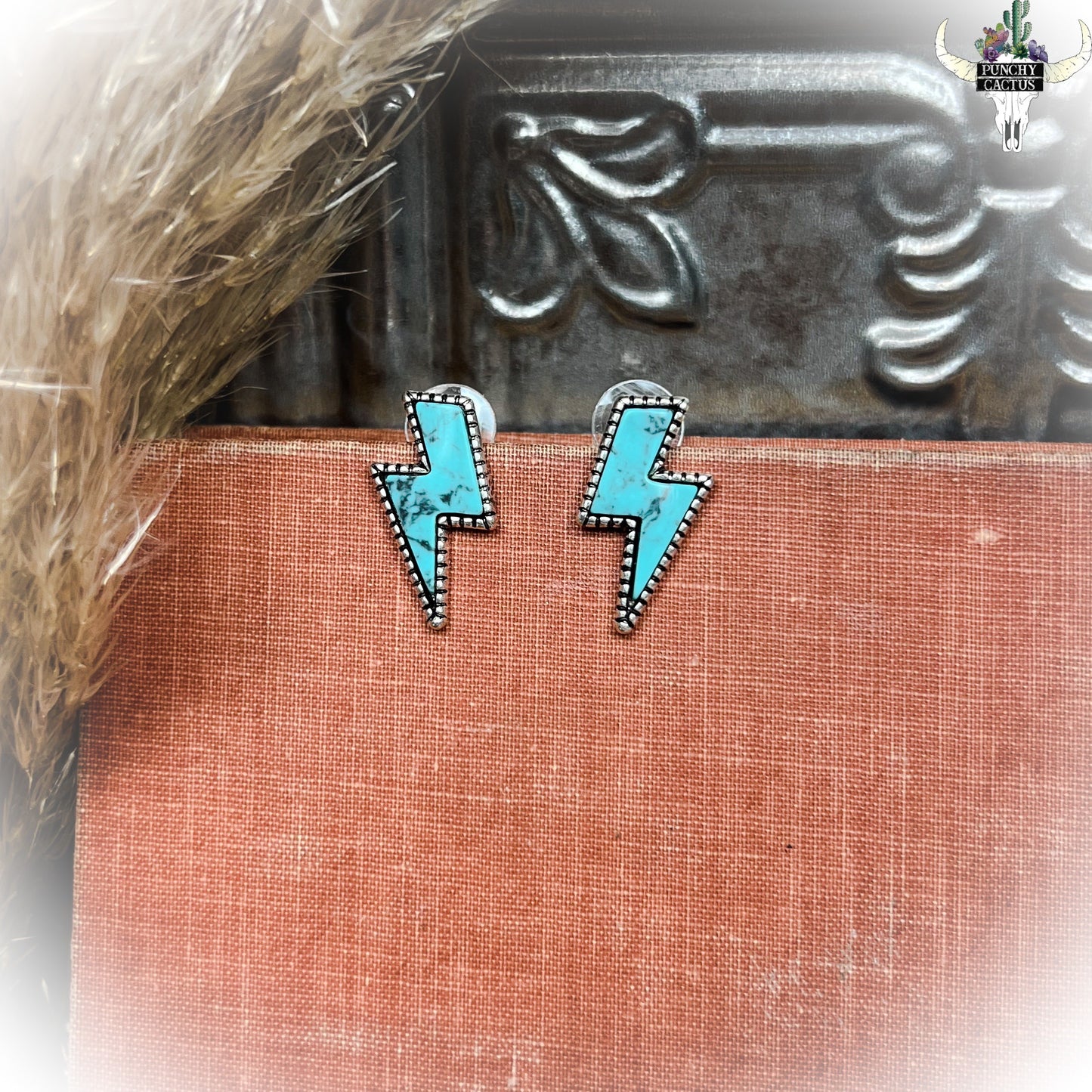 Thunder Stud Earrings - Turquoise