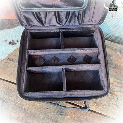 Tooled Leather Western Jewelry Case