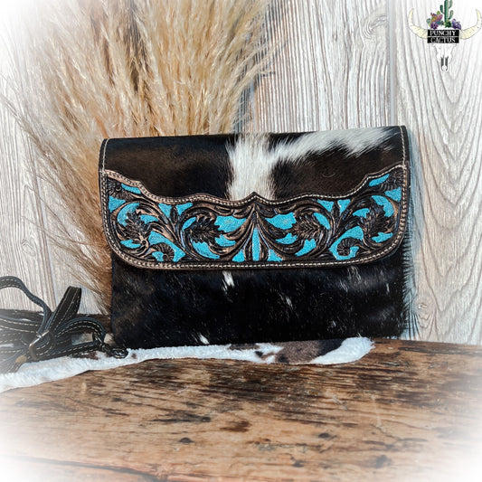 z-Blue Crescent Purse